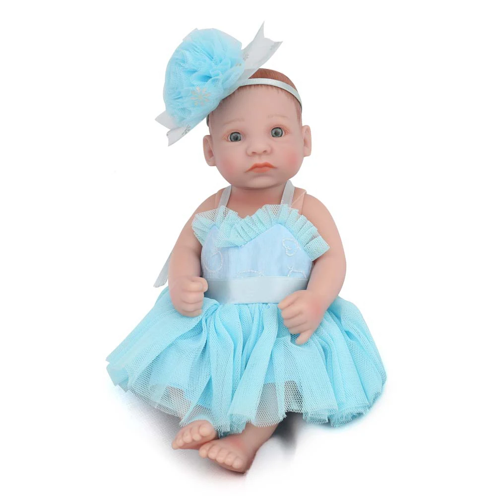 NPK Кукла Reborn Baby Mini 10 дюймов полные игрушки для виниловой ванны реалистичные новорожденные дети мягкий силиконовый слон Рождественский подарок - Цвет: Girl 5