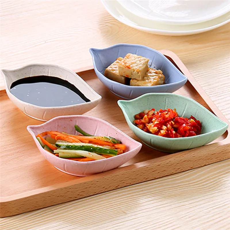 

4 Pc Small Dish Vinegar Sauce Seasoning Dish Snack Plate Kitchen Tray Small Food Dish Appetizer Plates for Vinegar