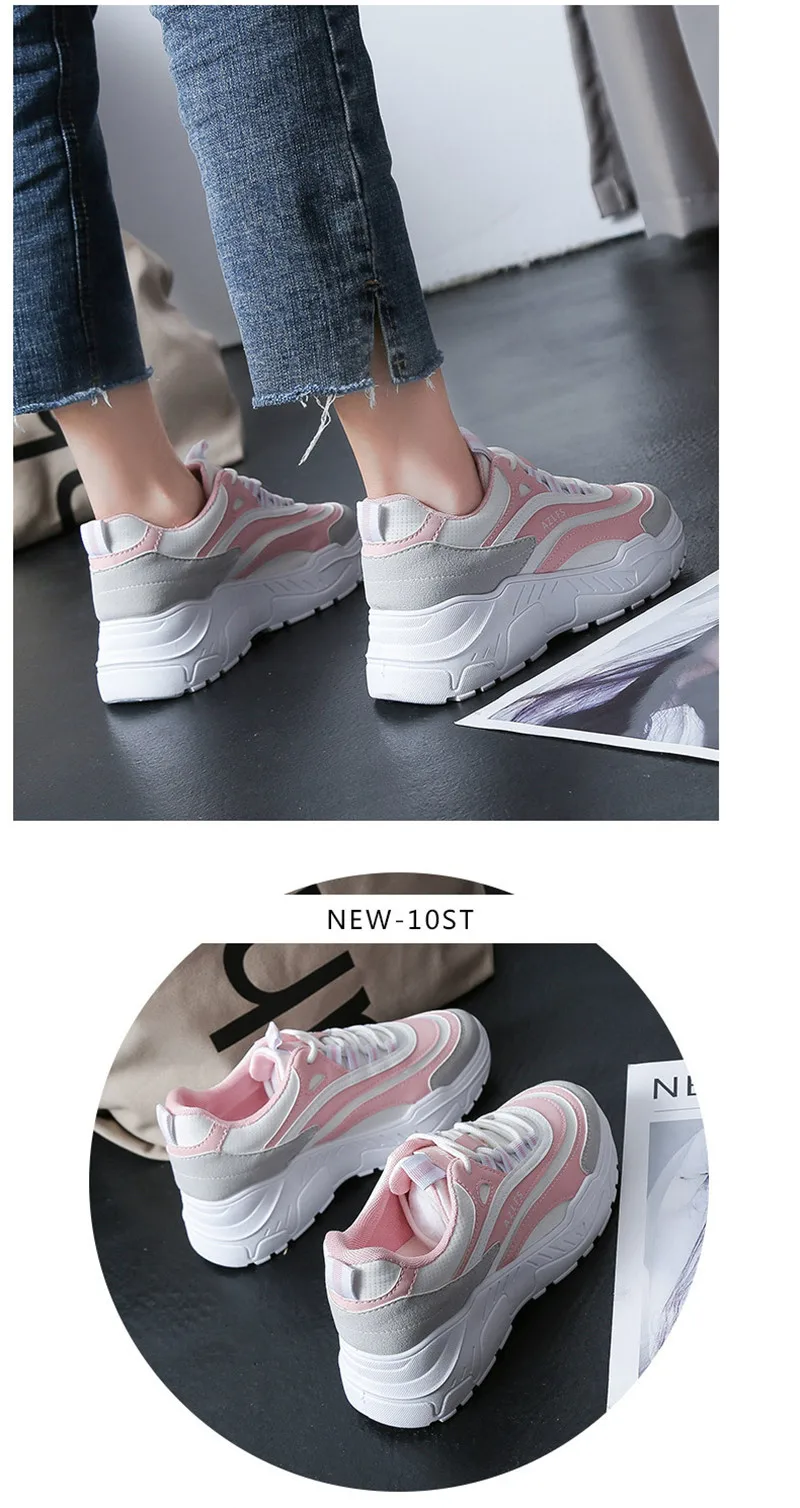Women Casual Shoes Comfortable Flats Female Sneakers Lace Up Women Platform Creeoers Sport Shoes Breathable Lady Shoes Big Size  (6)