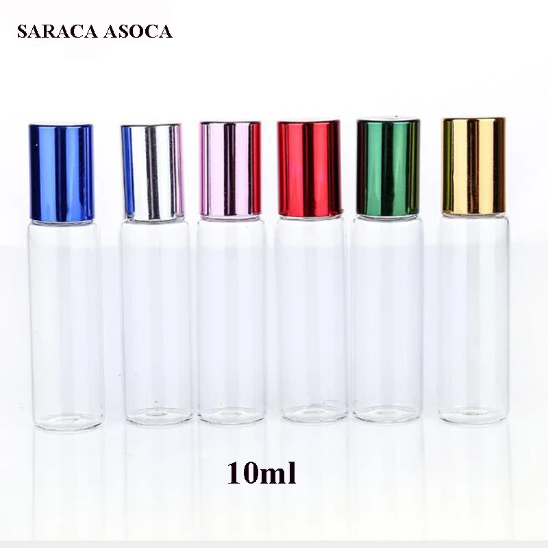 

Оптовая Розничная продажа, стеклянная мини-бутылка с шариками 10 мл, 100 шт./лот, многоразовые стеклянные бутылки с эфирным маслом