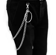 Fashion Punk Hip-hop Trendy Belt Waist Chain Male Pants Chain Men Jeans Punk Silver Metal Trousers Chains YE17 Fashion Punk Hip-hop Trendy Belt Waist Chain Male Pants Chain Men Jeans Punk Silver Metal Trousers Chains YE17