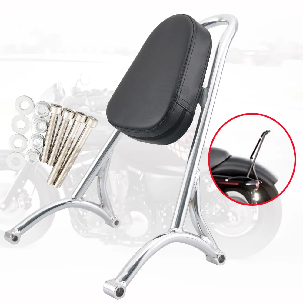 motorcycle Black Short Passenger Sissy Bar Backrest Fits For Harley Sportster XL Iron Nightster 883 1200 Forty Eight 2004-2017 |