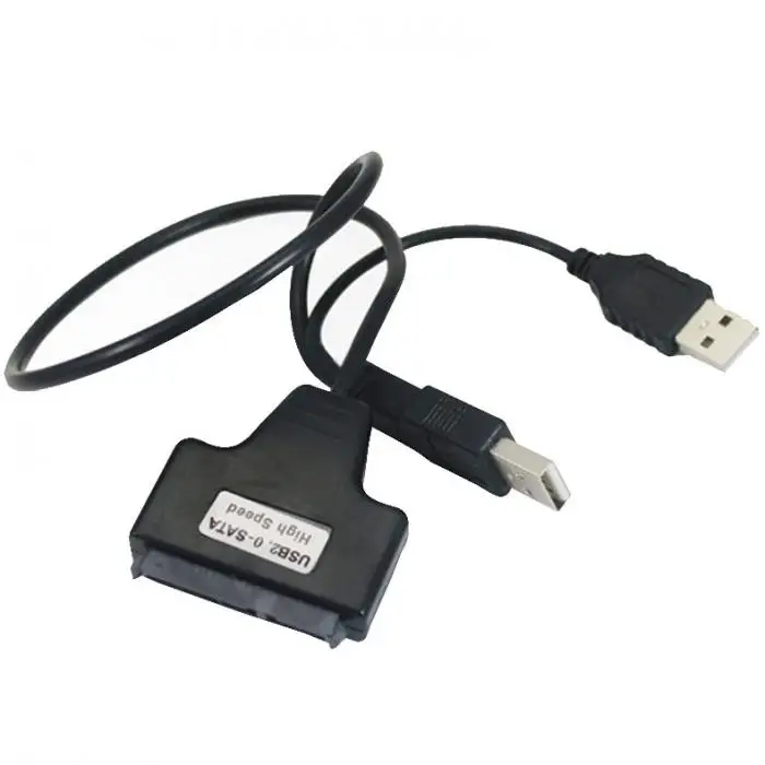 Ausuky USB 2,0 на SATA, серийный выпуск ATA 15+ 7 22 p конвертер Кабель-адаптер для 2,5 дюймов HDD жесткий диск для ноутбука-29