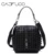 Cajifuco pinchos bolso Cuero auténtico hombro de las mujeres Cordero tachonado Almohadas metal bolsa crossbody Bolsos Mujer