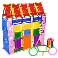 500 шт Детские креативные умные палочки, сборные блоки, пластиковые Обучающие строительные блоки, игрушки в подарок