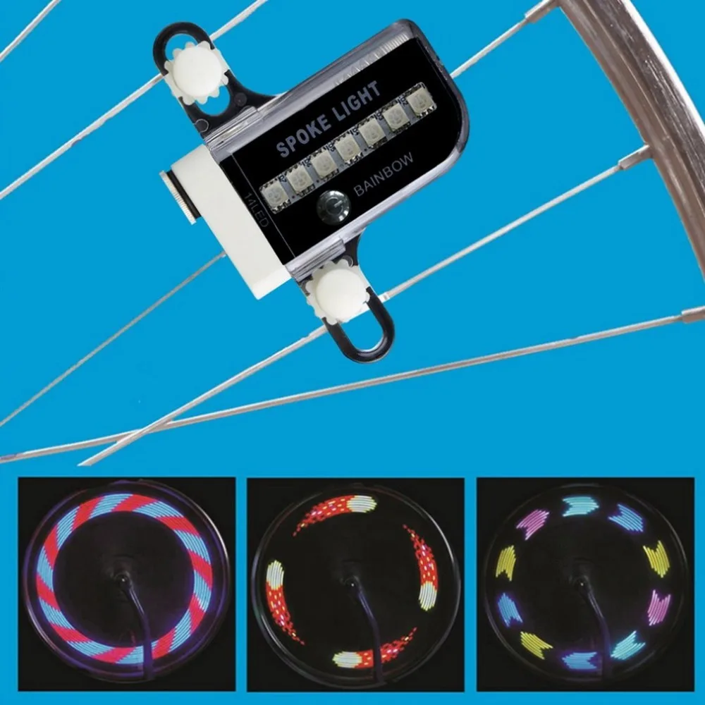 

Gofuly 14 LED Motorcycle Cycling Bicycle Bike Wheel Signal Tire Spoke Light 30 Changes 3 Modes Bicycle Spoke Light free shipping