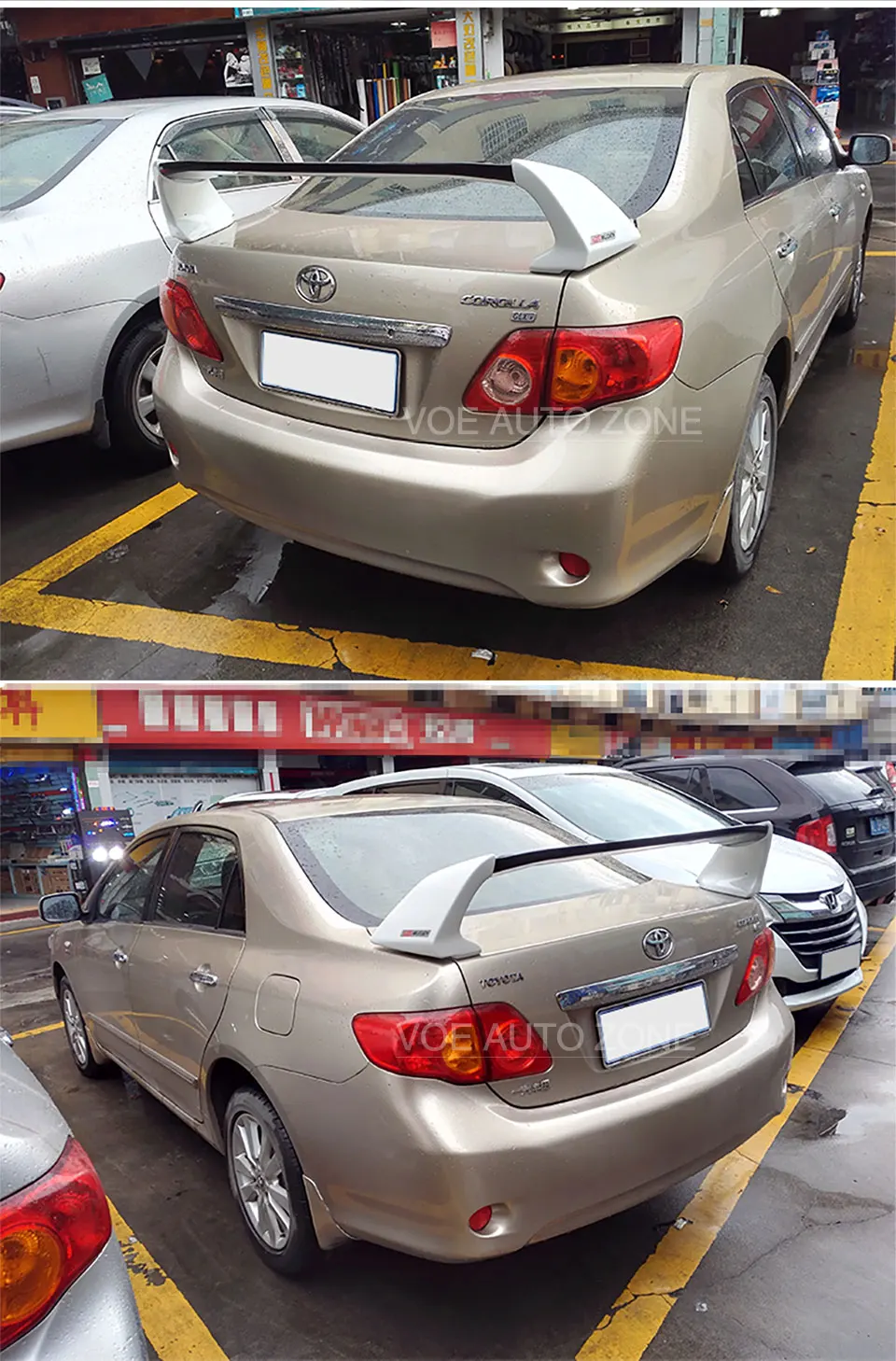 2003- Corolla ABS пластик Неокрашенный спортивный стиль задний спойлер для Toyota Corolla