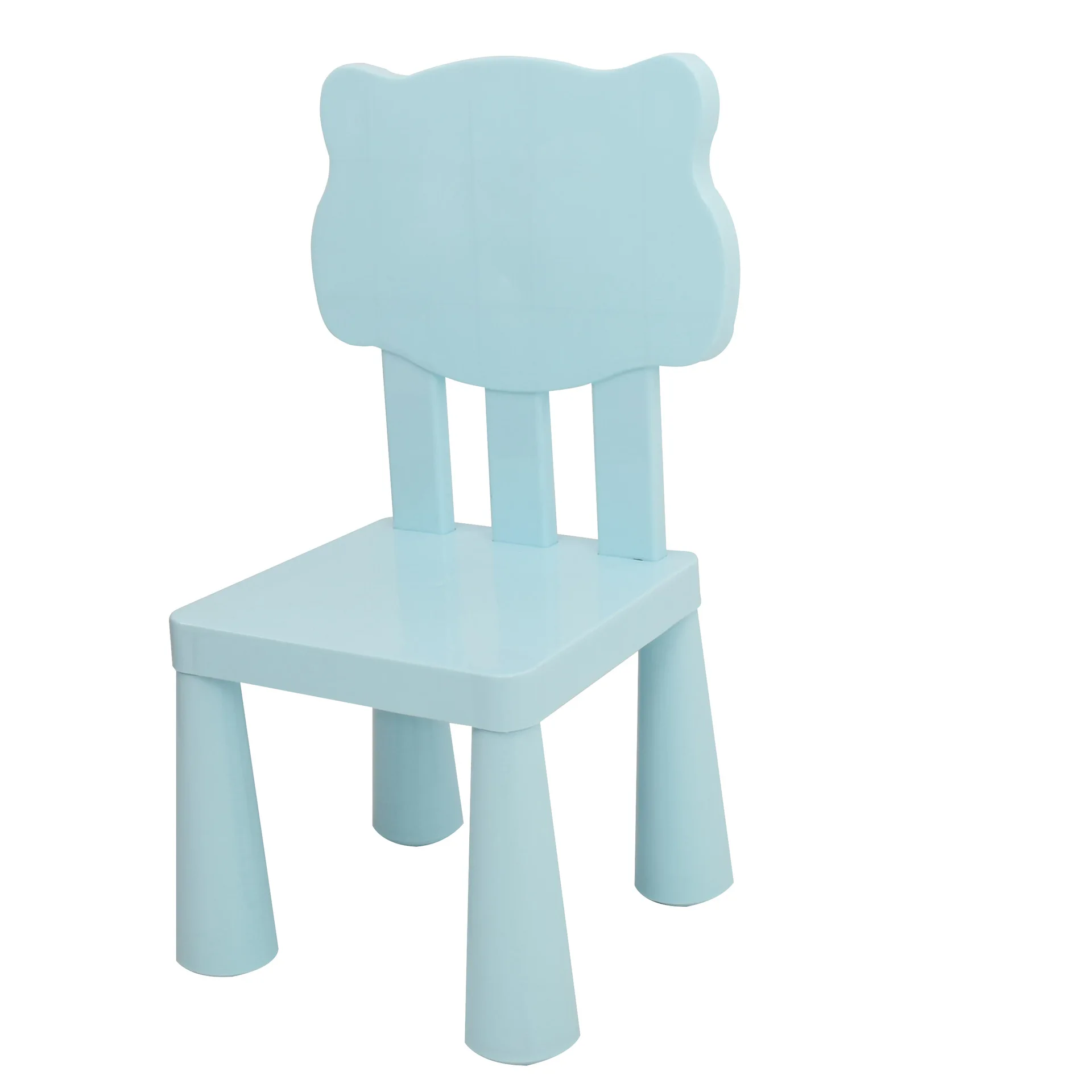 Children Plastic Chair Kindergarten Combined Chair Baby Safe Plastic Back Kids Furniture Pink