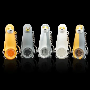 

Silicone Smoking Pipe with glass bowl bear Design spoon pipe Smoking Pipe with Cap Bowl unbreakable Cigarette
