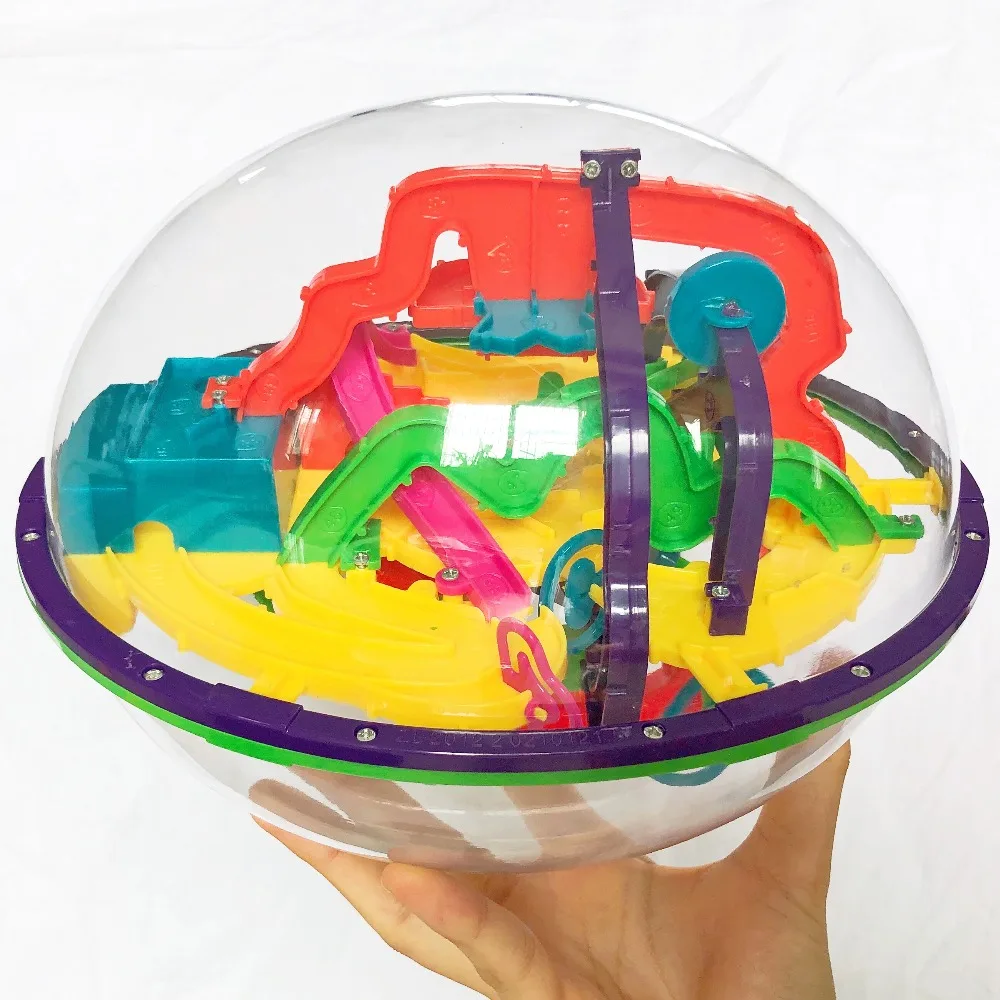 3D большой интеллект Головоломка мяч лабиринт игра для детей обучающая металлическая игрушка деревянная обучающая креативность Дети от 1-3 мальчиков и девочек