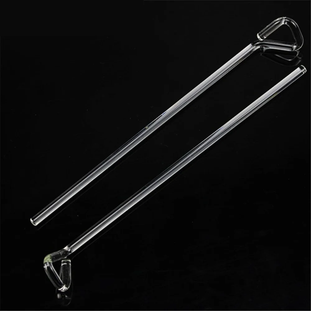 

2 Pcs Laboratory Lab Glass Triangle-headed Cell Spreader 20cm long