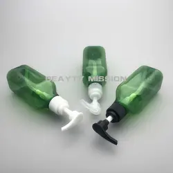 Красота Миссия 200 мл 24 шт./лот зеленый Жидкое Мыло Лосьон пластмассовые бутылки с помпой, многоразовая бутылка для шампуня, пустые