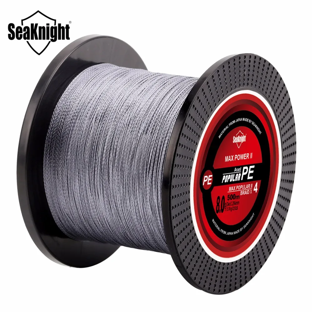 

SeaKnight Brand TriPoseidon 500M/547Yds 4 Strands Braided Fishing Line Smooth Multifilament PE Line 8-60LB Saltwater/Freshwater