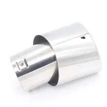 Dongzhen Universal car Rear Exhaust Muffler Tail Pipe throat Stainless Steal Chrome Tip tubing System Fit for Toyota HONDA BUICK