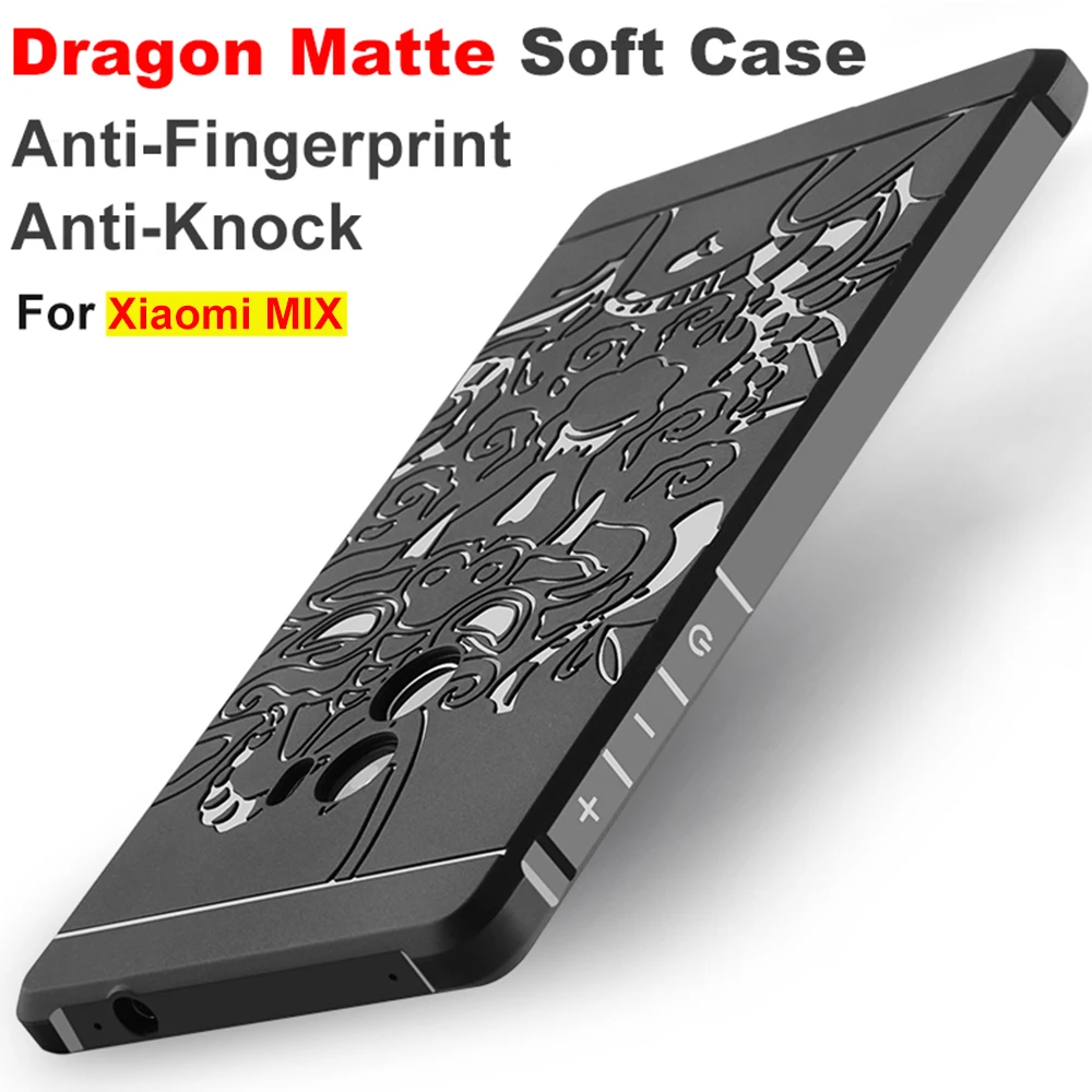 

For Xiaomi MIX 2S Luxury Dragon Patterned Case For Xiaomi MIX Slim And Thin Full Back Cover For Xiaomi MIX 2 Soft TPU Case Funda