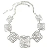 Shineland 2022 New Arrival Choker Necklace Fashion Women Trendy  Flower Chunky Chains Statement Necklace Ethnic Jewelry ► Photo 2/6