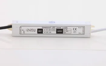 

12V/20W waterproof switch mode Power Supply;IP67 rated;AC120V or AC230V input;DC24V output