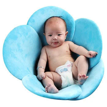 

Baby Bathtub Newborn Baby Boys Girls Foldable Soft Flower Petal Shape Bathtub Pad Support Cushion Mat