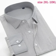 Мужские Новое поступление зимние полосатые модные высококачественные осенние удобные рубашки с длинным рукавом формального размера плюс M-6XL7XL8XL9XL10XL