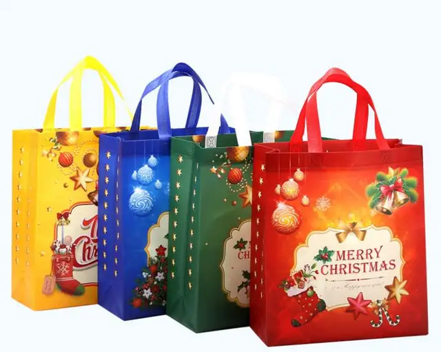 Non Woven Holiday Gift Bags Reusable Christmas Handbag Holders Non Woven Holiday Gift Bags Reusable Christmas Handbag Holders Tote Xmas Party Favor Bag
