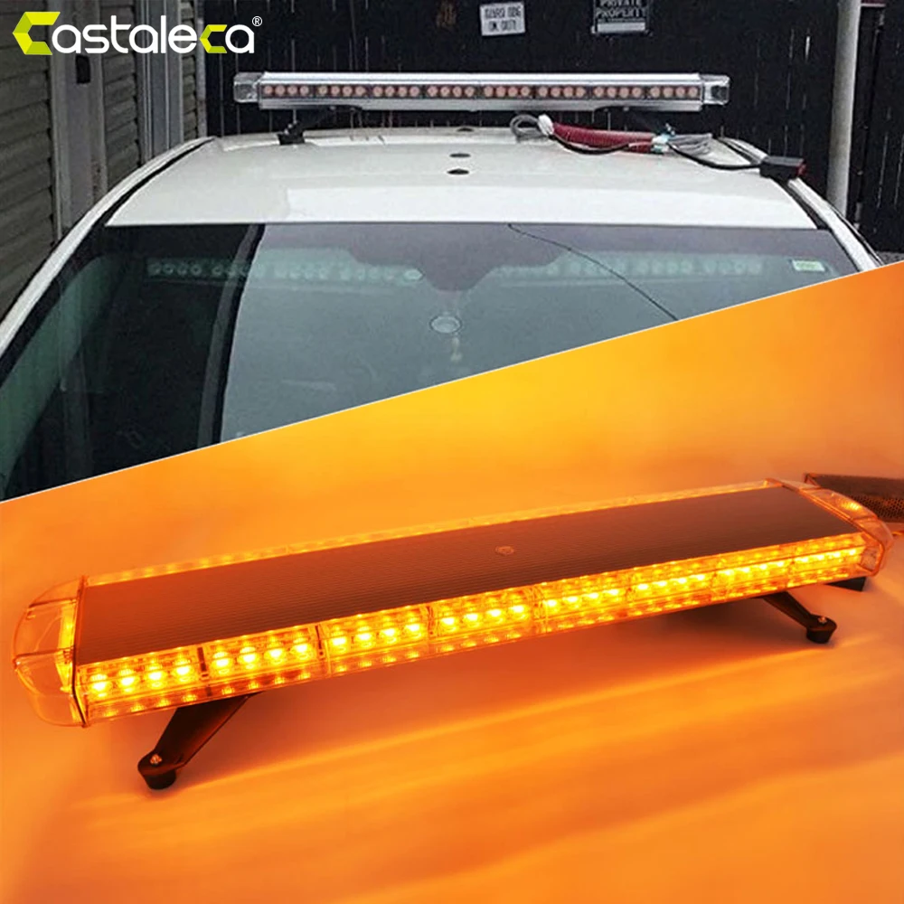 

Castaleca Car Road Traffic Warning Flashing Signal Roof Light Auto Truck 72 LED Emergency Strobe Fog Lights Firemen Dome Lamp