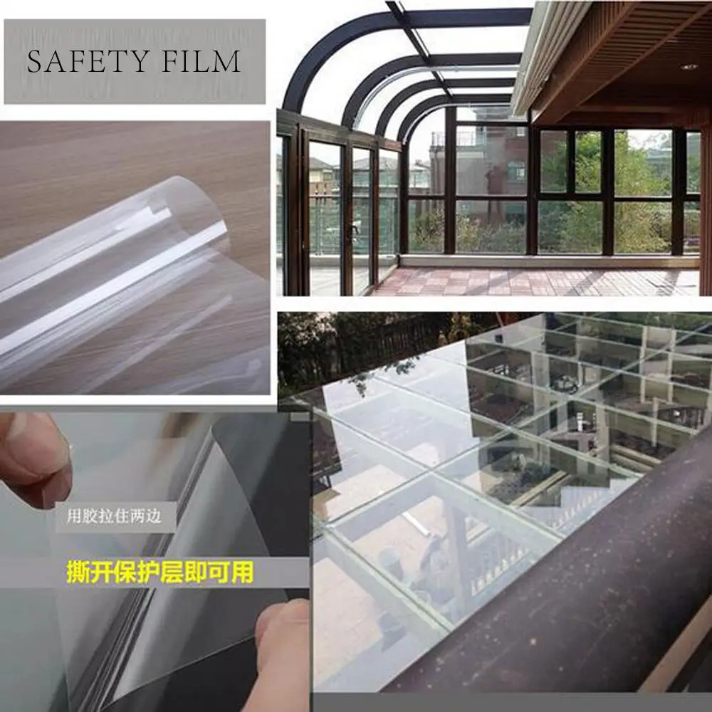 1.52x20m/60\x66ft 4mil Clear Safety Security Window Film Anti Shatter Glass Protection for Glass Window Doors Vinyl 1.52x20m/60\x66ft 4mil Clear Safety Security Window Film Anti Shatter Glass Protection for Glass Window Doors Vinyl