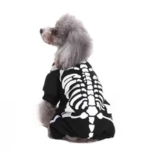 Забавный Милый домашний костюм «скелет» одежда из полиэстера повседневные толстовки Домашние животные, кошки, собаки Костюм для хеллоуина аксессуары продукция Para Perr