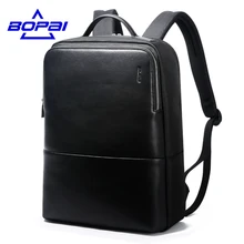 2017 bopai fresco mens mochilas hombre mochila estudiante bolsa de ordenador portátil de 14 pulgadas mochila mochilas hombres viajan bolsas mochila de cuero negro