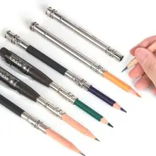 Многофункциональный Карандаш уголь Extender 2 шт./лот эскиз выдвижной расширение металла поворотный держатель пера дизайн с Шарп карандаш