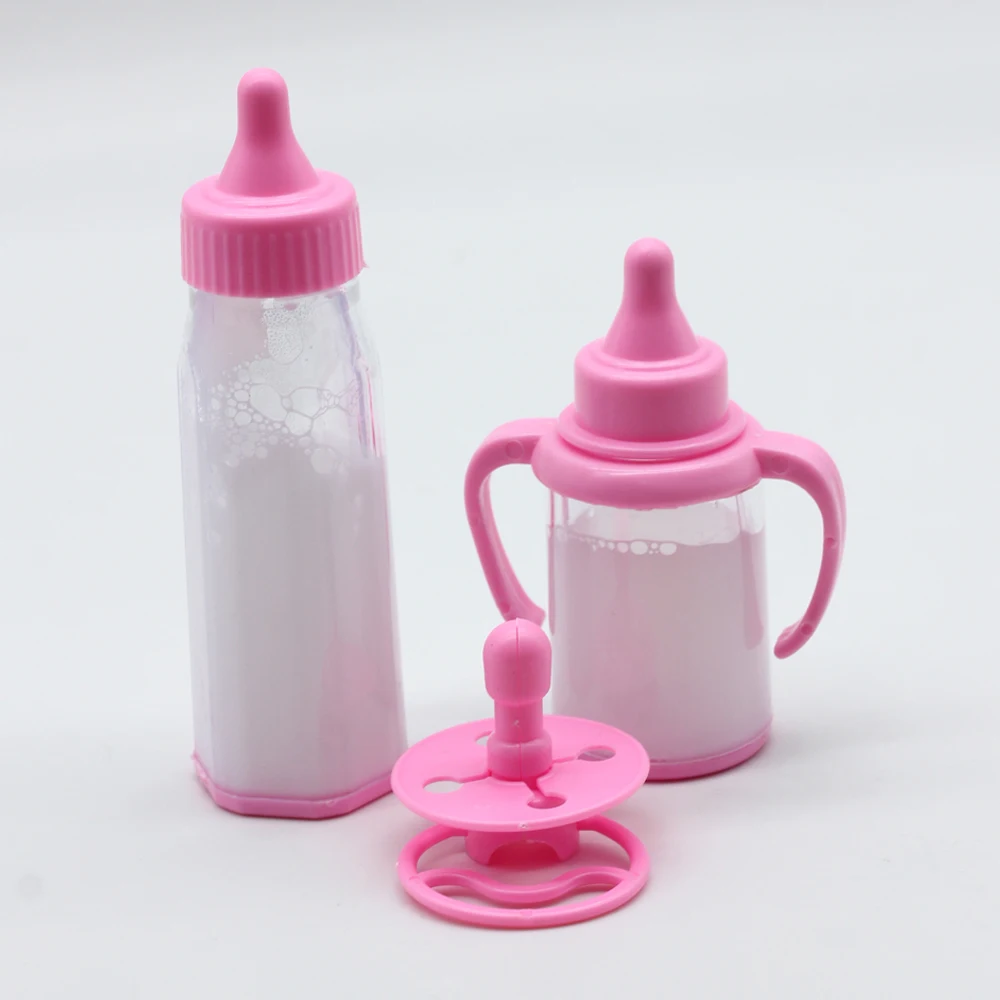 3pcs/set Magic mike bottle baby doll feeding bottle feeder nipple for doll toy milk doll accessories plush doll accessories