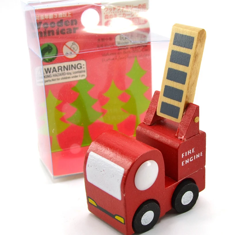 12 шт./компл. мини-деревянный автомобиль/самолет/военный автомобиль мягкие деревянные игрушки Монтессори для детей с Подарочная коробка на