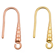 20個新到着竹耳フック (色ローズゴールド/ロジウムシルバー白丸イヤリング部分ラウンドラインdiyジュエリーマーキング(China)