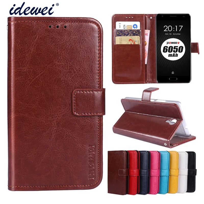 For Ulefone Power 2 Case 5.5'' Business Style Flip Wallet PU Leather ...