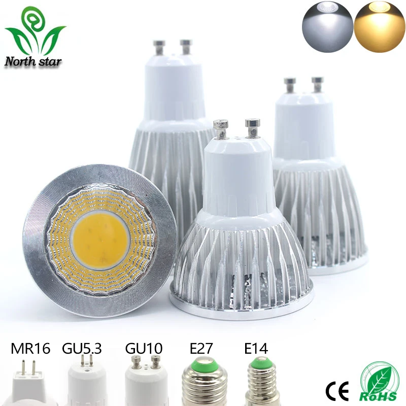 A+++ энергии по низкой цене светодиодный лампы с регулируемой яркостью светодиодный светильник 85-265V 9 Вт, 12 Вт, 15 Вт, E27 COB светодиодный светильник E14 MR16 Светодиодный точечный светильник