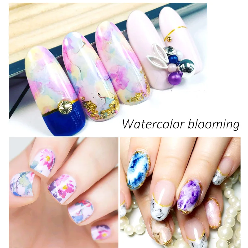 15ml Nail Blossom Gel Polish Magic Blooming Flower Watercolor Varnish Lacquer Soak off UV Gel Nails Art Decor Set Manicure TR895