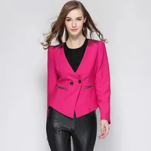 Женский приталенный Блейзер весеннее пальто куртка короткая верхняя одежда пальто модная офисная Дамская официальная одежда женское пальто одежда