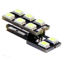 Luz Led lateral sin Error T10, 192, 194, 168, 2825, 501, Canbus, 5050, 8 SMD, no polaridad, W5W, lámpara DE ANCHO AUTOMÁTICO, blanco, 12V