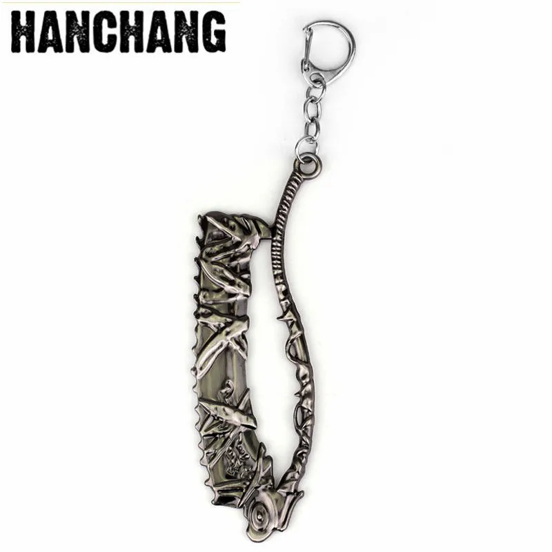

Hot Online Game Jewelry Bloodborne Weapon Keychain Accessories Bag Car Keyring Holder For Men Gift Game Key Holder Souvenir