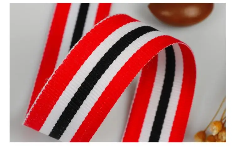 New 10mm,30mm 50mm Red White Black stripes cap with Ribbon Braid DIY Clothing Belt dresse blouses accessories sewing accessories