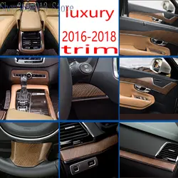 Для Volvo XC90 2016-2018 ABS персиковое дерево внутренняя накладка декоративный набор наклеек аксессуары для стайлинга автомобиля 10 шт