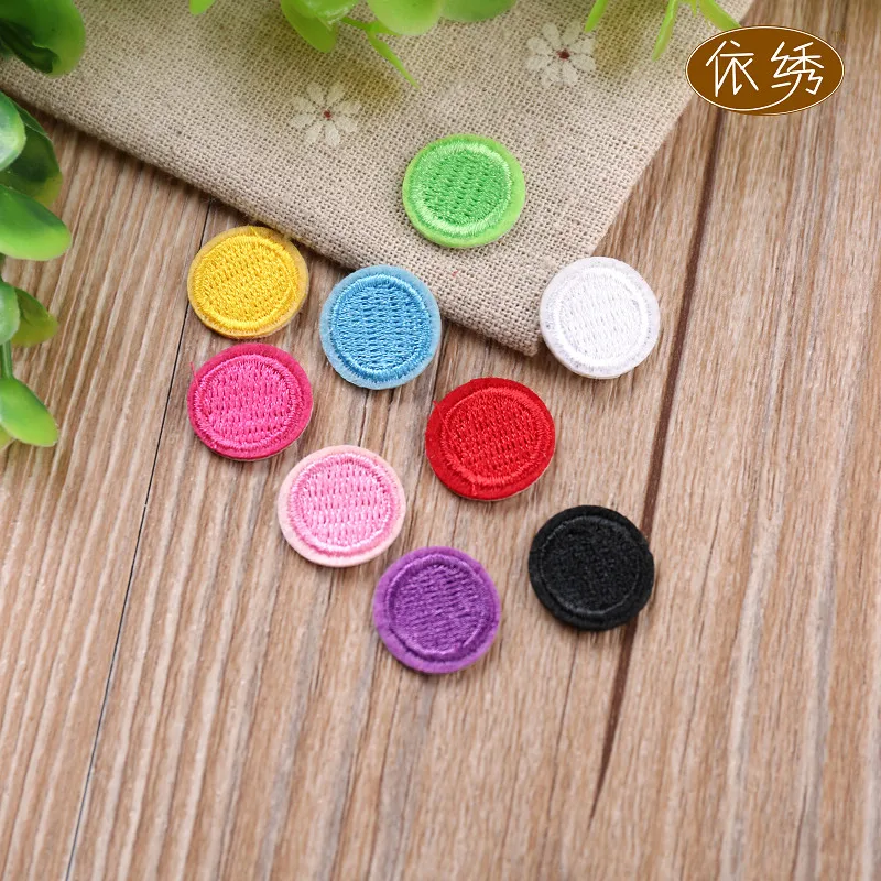 

Round small embroidered cloth patch patch Clothes patch decorative patch small hole applique