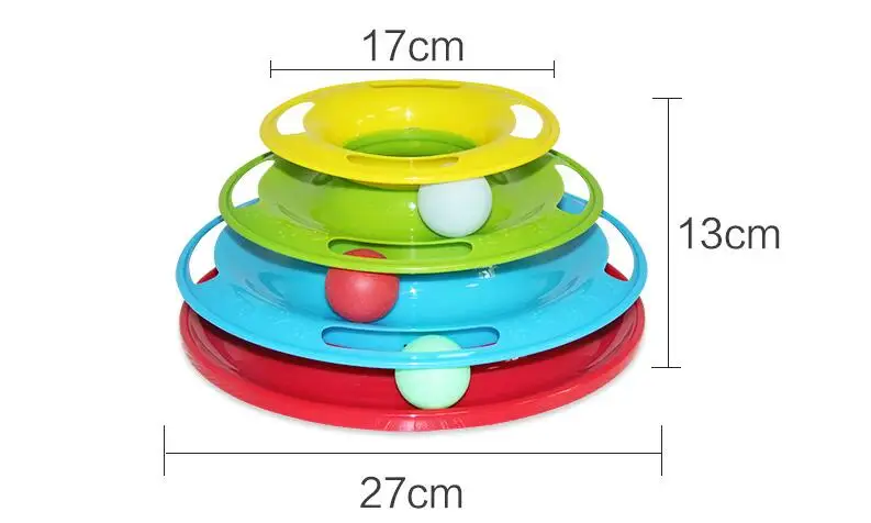 Высокое качество, забавные игрушки для животных, кошек, сумасшедший диск с шариком Интерактивная развлекательная тарелка, игровой диск, триламинар, вращающаяся игрушка для кошек - Цвет: colorful