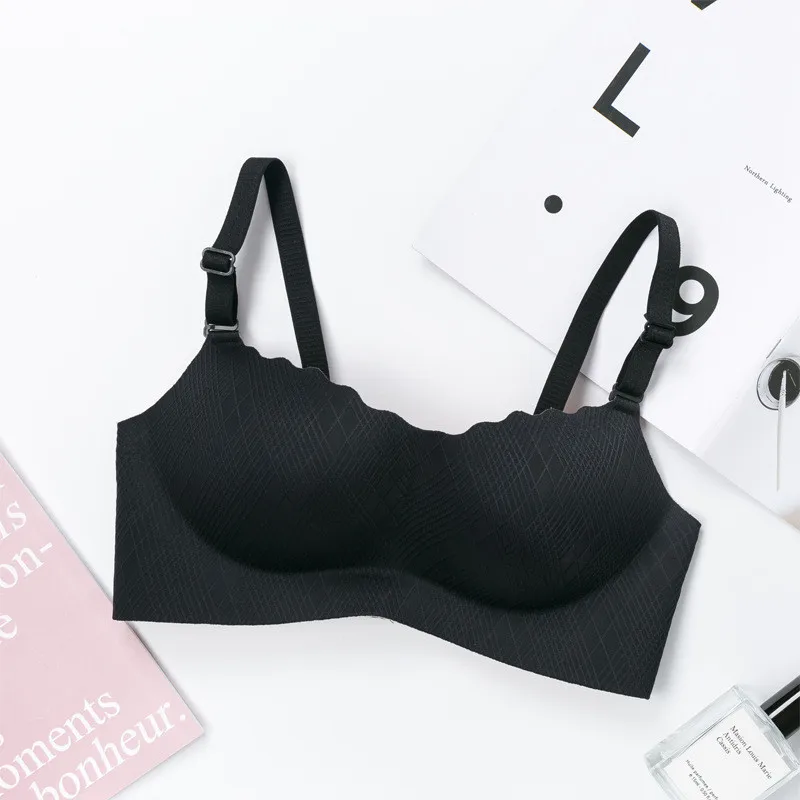 

2019 Simple Solid Fashion Wire Free Bra Women One-Piece Comfortable Bras Underwear Seamless Wireless Bralette Sexy Lingerie