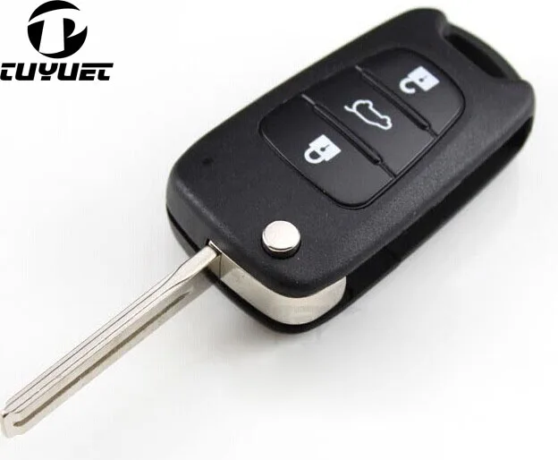 3 Button Hyundai I30 IX35 flip folding  remote key shell (20)-1