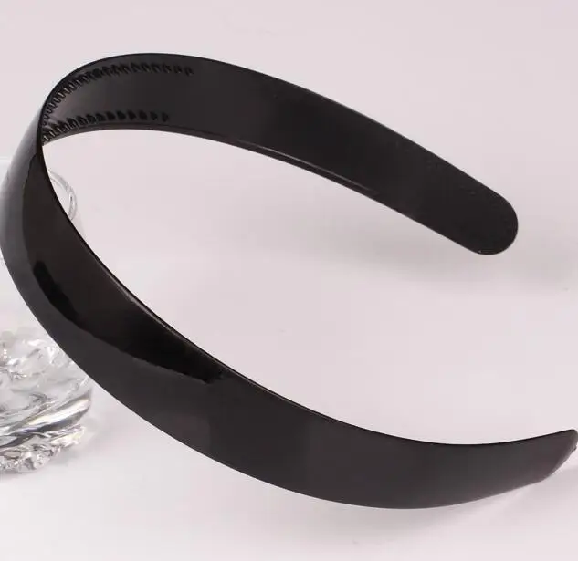 25 мм черно белые простые пластиковые повязки для волос с двумя зубьями DIY женские