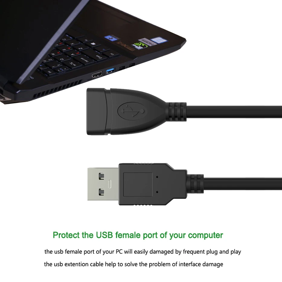 USB 2,0 Удлинительный кабель USB мужчин и женщин удлинитель высокоскоростной USB кабель удлинитель для мыши USB флэш-накопитель ПК компьютер