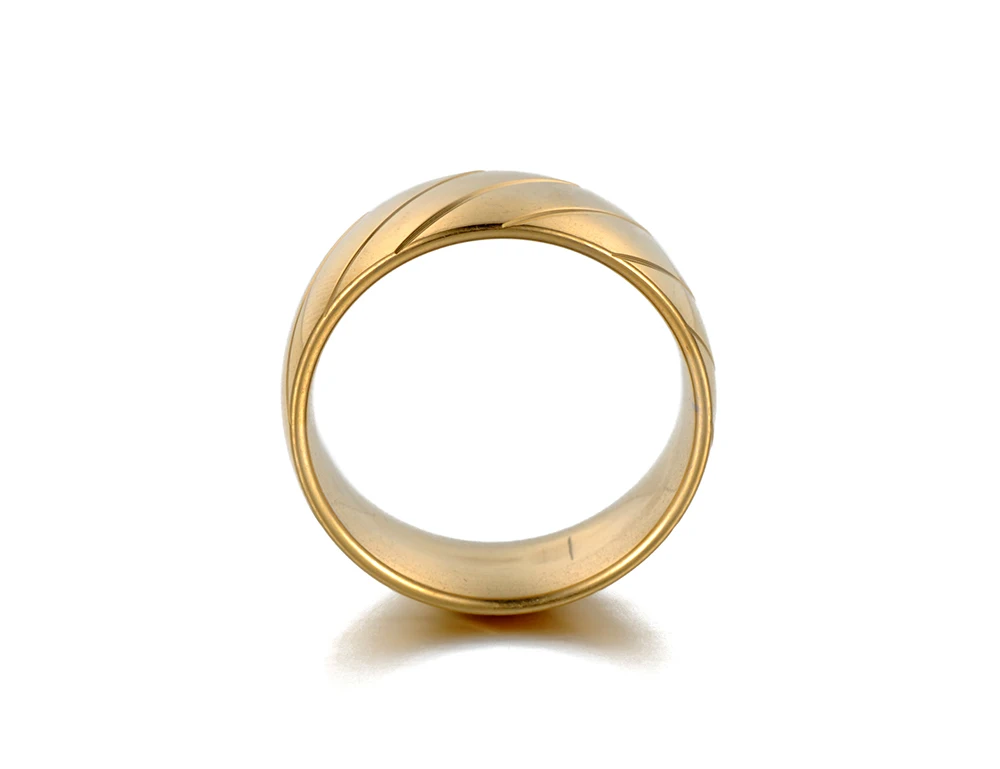 Creative 8mm Slash Cutting Stainless Steel Ring For Women Simple Couple Titanium Steel Wedding Ring Jewelry R18122 couple rings