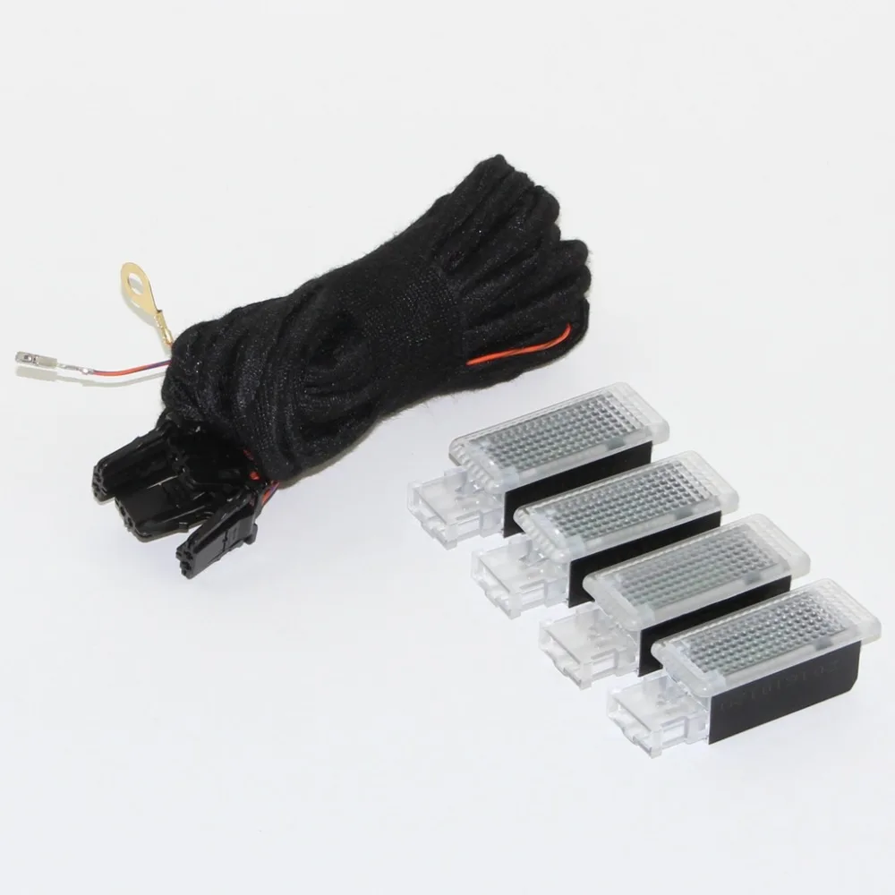 1 комплект светодиодная подсветка для ног oem и кабель VW Golf 6 7 Jetta MK5 MK6 Tiguan Passat B6 5GG 947