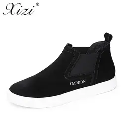 XIZI/Брендовые мужские зимние ботинки; мужские модные ботильоны из натуральной кожи; пара ботинок «Челси»; обувь в британском стиле с острым