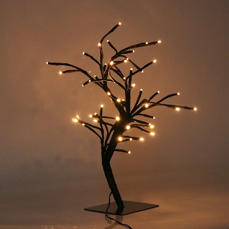 LED Warm White Night Light Twig Tree Lights Home Party Decor Fairy String Lamp